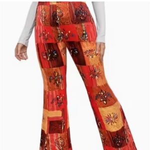 Women's Red Patchwork Pants NWOT